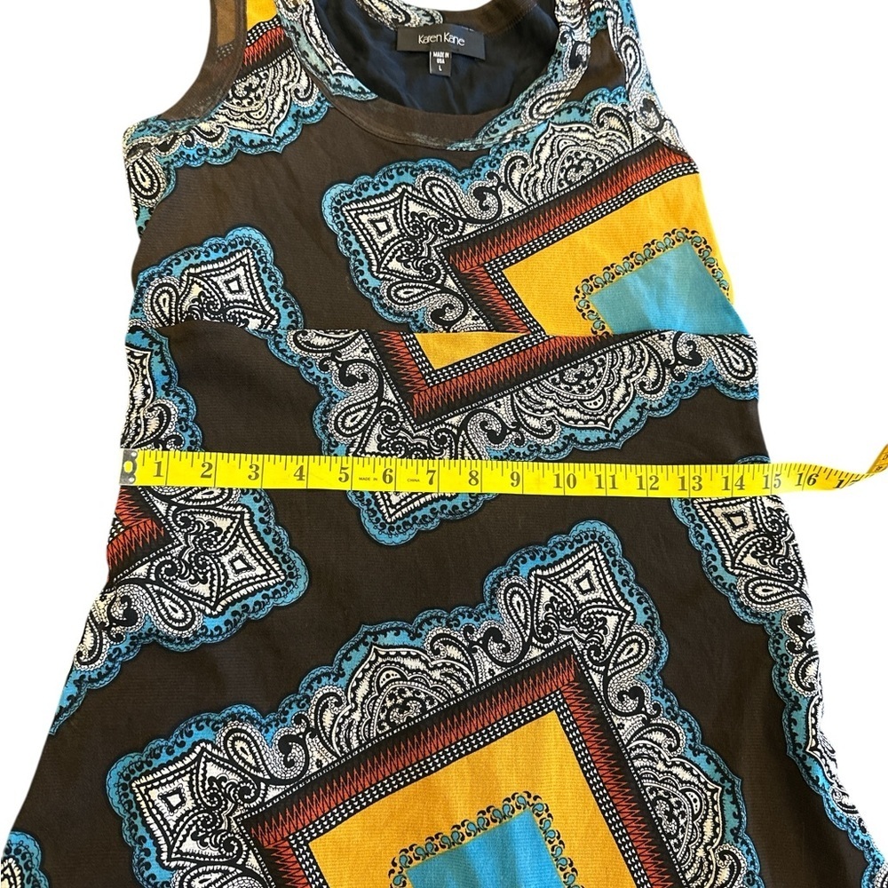 Karen Kane Black and Multicolor Patterned Mini Dress - Picture 6 of 6